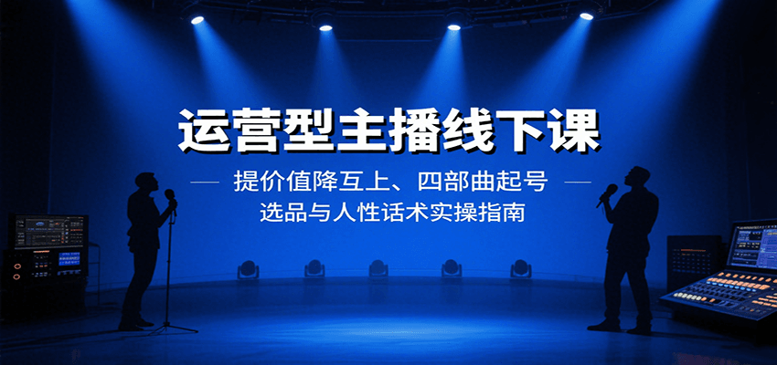 运营型主播线下课：提价值降互上、四部曲起号、选品与人性话术实操指南-甄选网创