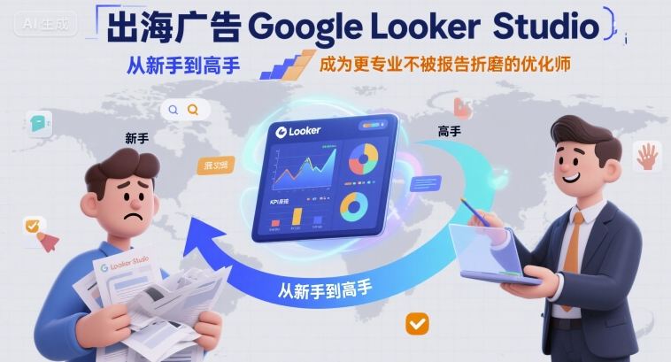 出海广告Google Looker Studio从新手到高手，成为更专业不被报告折磨的优化师-甄选网创
