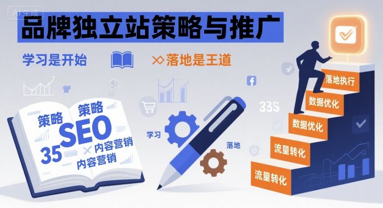 品牌独立站策略与推广，学习是开始，落地是王道-甄选网创