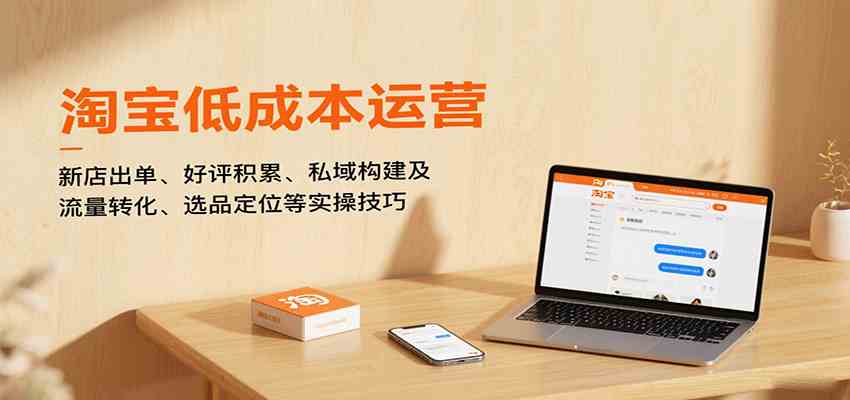 淘宝低成本运营，新店出单、好评积累、私域构建及流量转化、选品定位等实操技巧-甄选网创