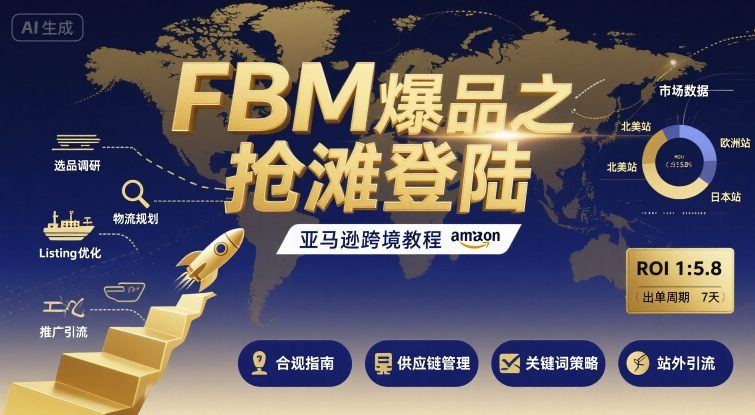 FBM爆品之抢滩登陆-亚马逊跨境教程-甄选网创