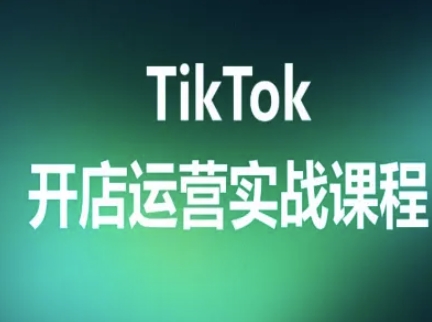 TikTok开店运营实战课程，TK跨境电商实操全流程-甄选网创
