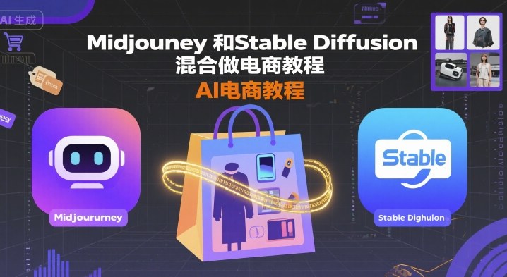 Midjourney和Stable Diffusion混合做电商教程-ai电商教程-甄选网创