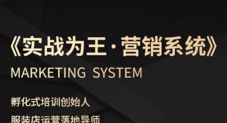 服装老板必修课《实战为王-营销系统》实现业绩被动式增长-甄选网创