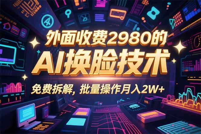（15969期）0粉丝0基础，用AI换脸改头换面，3分钟一条原创视频，收益稳稳-甄选网创