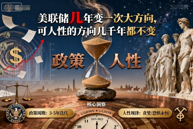付费文章：美联储几年变一次大方向，可人性的方向几千年都不变-甄选网创