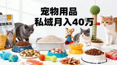 月变现40个！宠物用品私域运营的精准掘金之道玩法-甄选网创