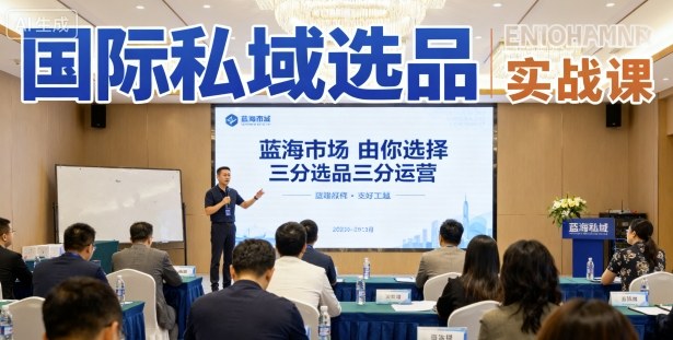 国际私域选品实战课，蓝海市场由你选择，七分选品三分运营-甄选网创