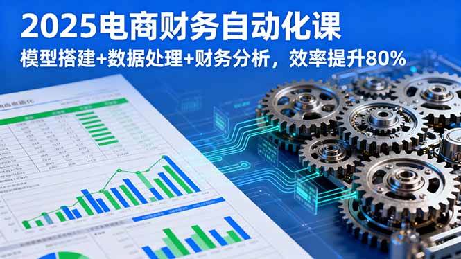 （16021期）2025电商财务自动化课，模型搭建+数据处理+财务分析，效率提升80%-甄选网创