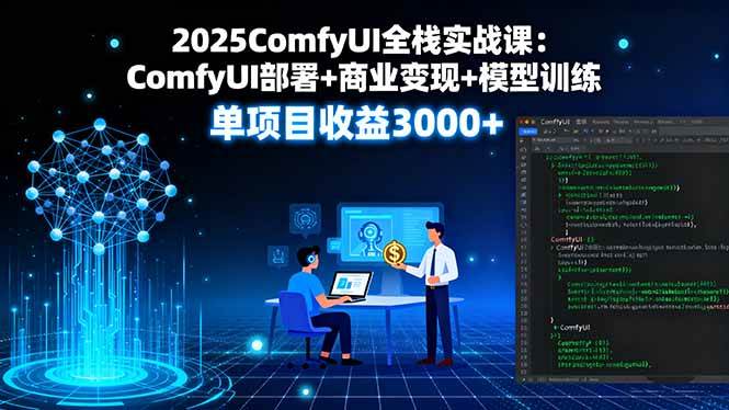 （16013期）2025ComfyUI全栈实战课：ComfyUI部署+商业变现+模型训练，单项目收益3000+-甄选网创