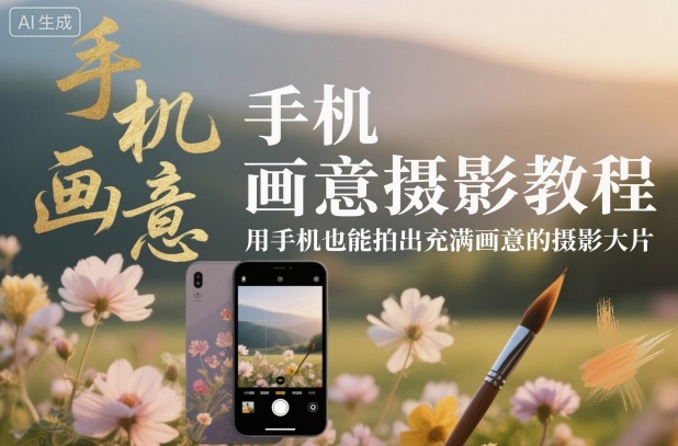 手机画意摄影教程，用手机也能拍出充满画意的摄影大片-甄选网创