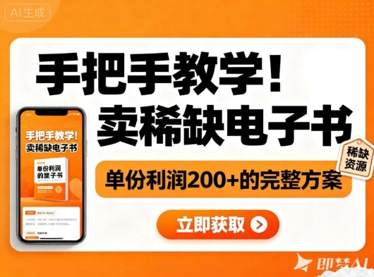 手把手教学！在小红书卖稀缺电子书，单份利润2张+的完整方案-甄选网创