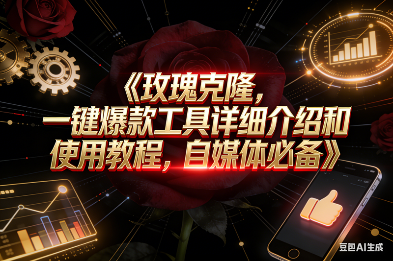 （16828期）玫瑰克隆工具，自媒体神器，一键爆款，详细使用教程和软件下载-甄选网创