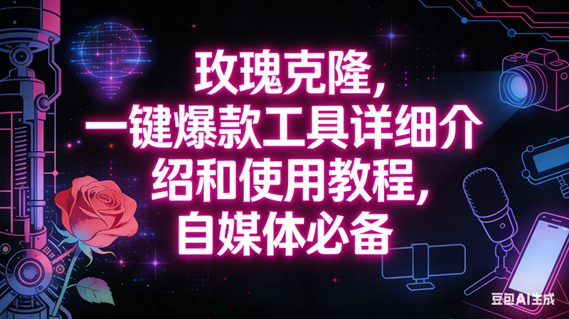 （16811期）玫瑰克隆工具，自媒体必备神器，一键爆款，详细介绍和使用教程-甄选网创