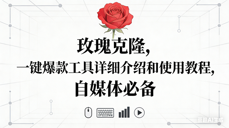 （16811期）玫瑰克隆神器，自媒体必备，一键爆款工具详细介绍和使用教程-甄选网创