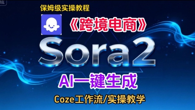 Sora2生成《跨境电商》英文短视频，实操搭建教学课，通俗易懂，包教包会-甄选网创