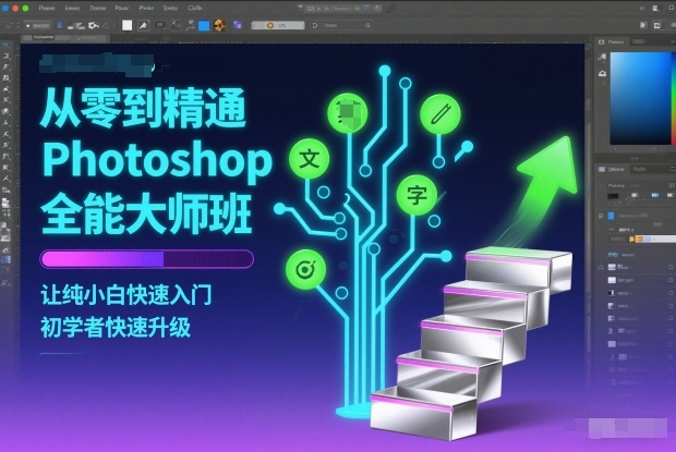 从零到精通Photoshop全能大师班，让纯小白快速入门，初学者快速升级-甄选网创