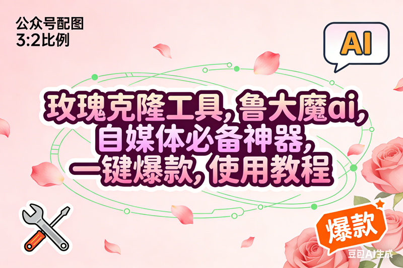 （16859期）玫瑰克隆，鲁大魔ai，自媒体必备神器，一键爆款工具，详细使用教程-甄选网创