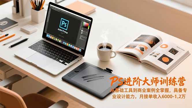 （16868期）PS进阶大师训练营，从基础工具到商业案例全掌握，具备专业设计能力，月接单收入6000-1.2万-甄选网创