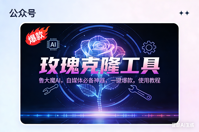 （16881期）玫瑰克隆神器，鲁大魔ai，自媒体必备，一键爆款工具，详细教程-甄选网创