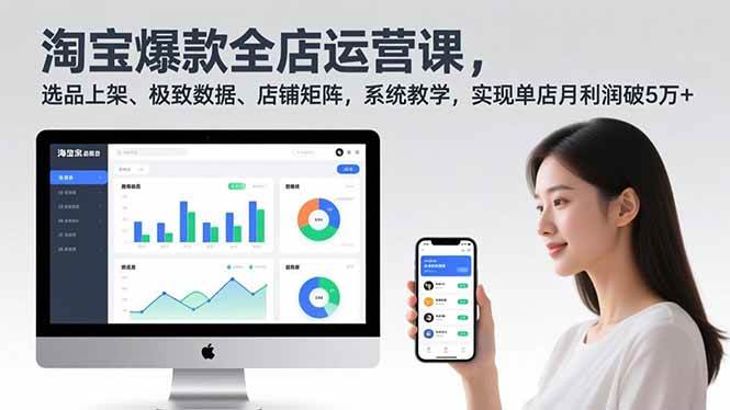 （16928期）淘宝爆款全店运营课2.0，选品上架、极致数据、店铺矩阵，系统教学，实现单店月利润破5万+-甄选网创