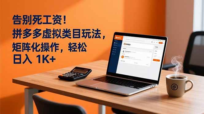 （16943期）告别死工资！拼多多虚拟类目玩法，矩阵化操作，轻松日入 1K+-甄选网创