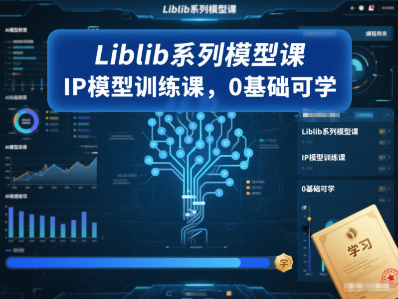 Liblib系列模型课，IP模型训练课，0基础可学-甄选网创