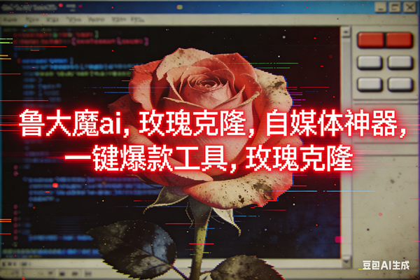 （16971期）ai鲁大魔，自媒体必备的软件，玫瑰克隆神器，一键爆款，详细教程-甄选网创