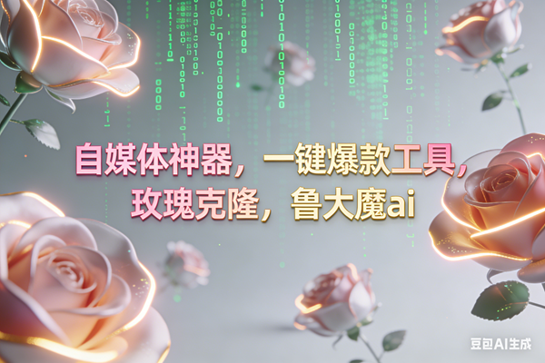 （16965期）ai鲁大魔，自媒体必备的软件，玫瑰克隆神器，一键爆款，详细教程-甄选网创
