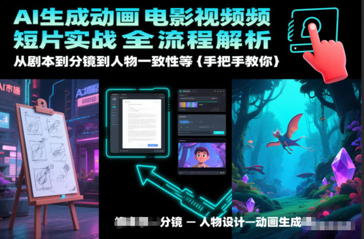 AI生成动画电影视频短片实战全流程解析，从剧本到分镜到人物一致性等手把手教你-甄选网创