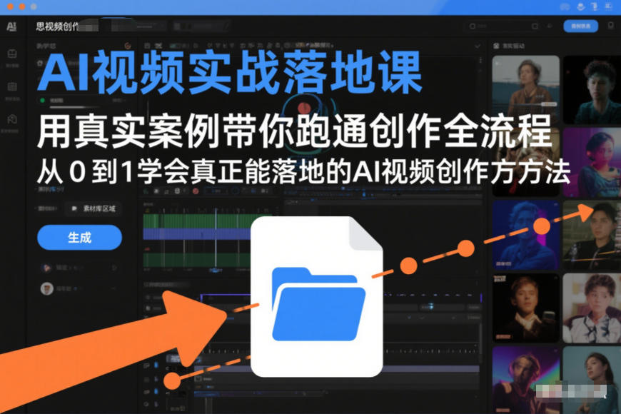 AI视频实战落地课，用真实案例带你跑通创作全流程，从0到1学会真正能落地的AI视频创作方法-甄选网创