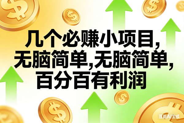 （16982期）10个必赚小项目，无脑简单，百分百有利润，副业首选，日入200+-甄选网创