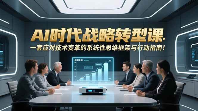 （16989期）AI时代战略转型课：一套应对技术变革的系统性思维框架与行动指南！-甄选网创