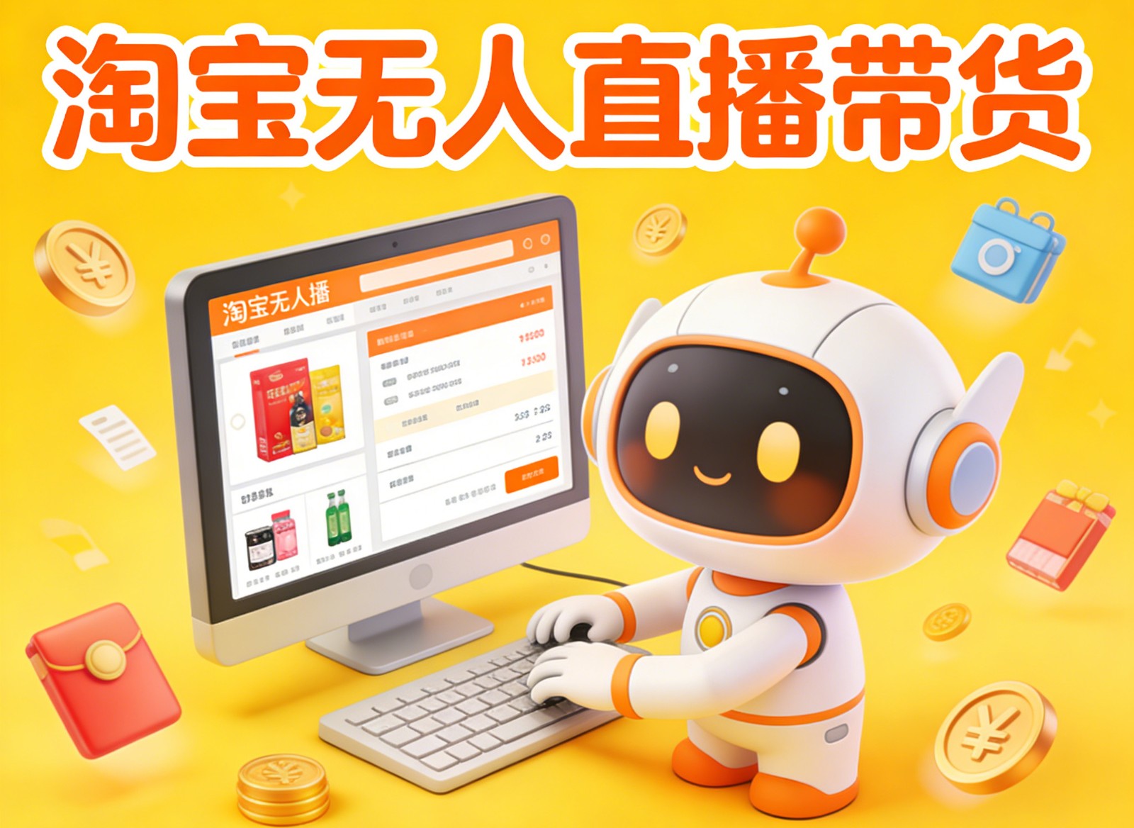 淘宝无人直播带货，24小时自动卖货，月佣金1W+，不违规不封号，不用露脸-甄选网创