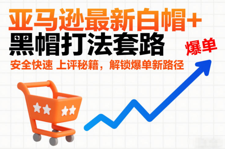 亚马逊最新白帽+黑帽打法套路，安全快速上评秘籍，解锁爆单新路径-甄选网创