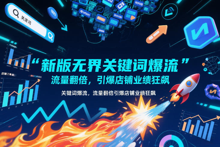 新版无界关键词爆流，流量翻倍，引爆店铺业绩狂飙-甄选网创