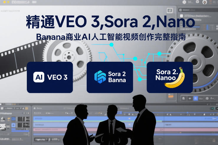 精通VEO 3，Sora 2，Nano Banana商业AI人工智能视频创作完整指南-甄选网创