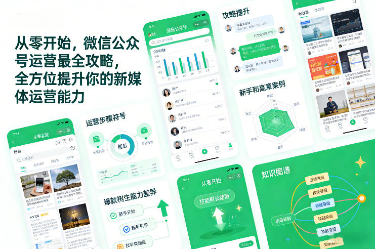 从零开始，微信公众号运营最全攻略，全方位提升你的新媒体运营能力-甄选网创