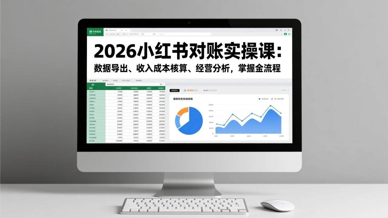 （17071期）2026小红书对账实操课：数据导出、收入成本核算、经营分析，掌握全流程-甄选网创