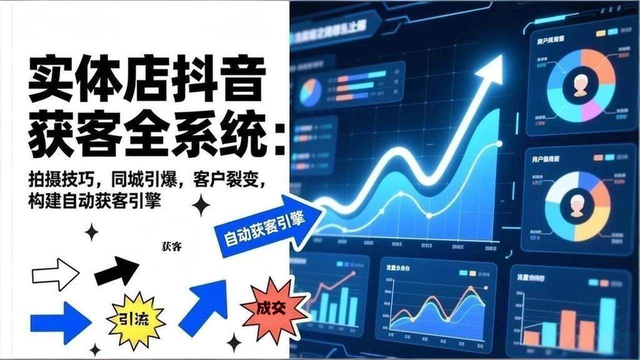 （17090期）2026实体店抖音获客全系统：拍摄技巧，同城引爆，客户裂变，构建自动获客引擎-甄选网创