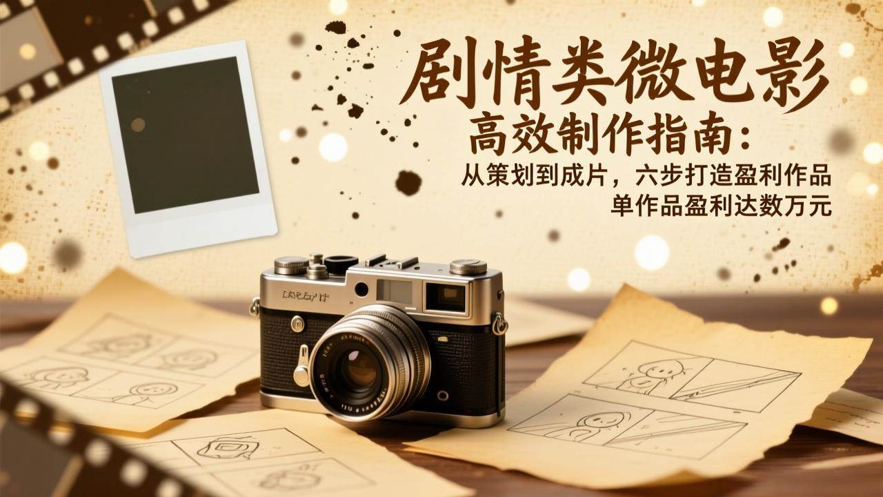 （17086期）剧情类微电影高效制作指南：从策划到成片，六步打造盈利作品，单作品盈利达数万元-甄选网创