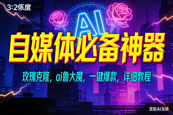 （17136期）玫瑰克隆神器，ai鲁大魔，自媒体必备工具，一键爆款神器，详细教程-甄选网创