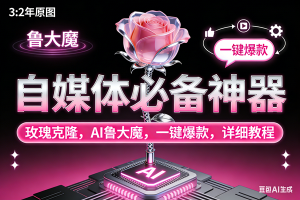 （17153期）玫瑰克隆神器，ai鲁大魔，自媒体必备工具，一键爆款神器，详细教程。-甄选网创