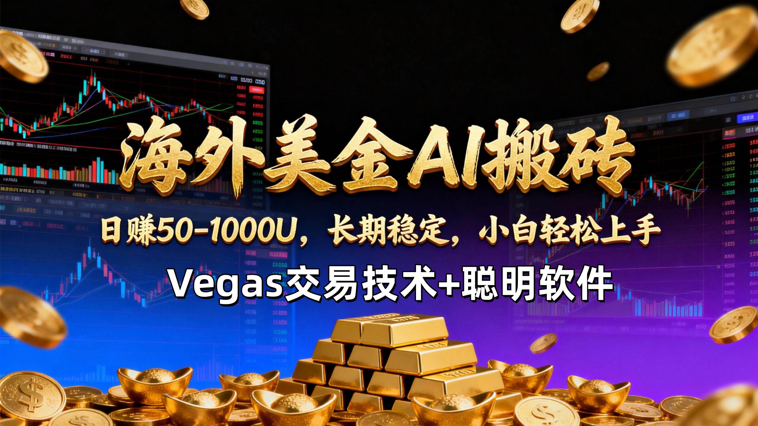 （17143期）【海外美金AI搬砖】Vegas交易技术+聪明软件，日赚50-1000U，长期稳定，小白轻松上手。-甄选网创