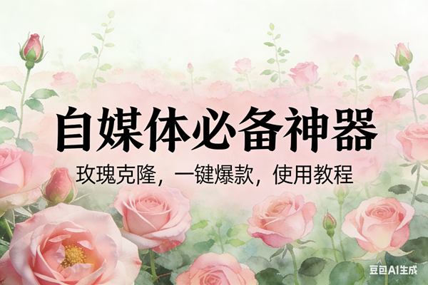 （17115期）玫瑰克隆神器，ai鲁大魔，自媒体必备工具，一键爆款神器，详细教程-甄选网创