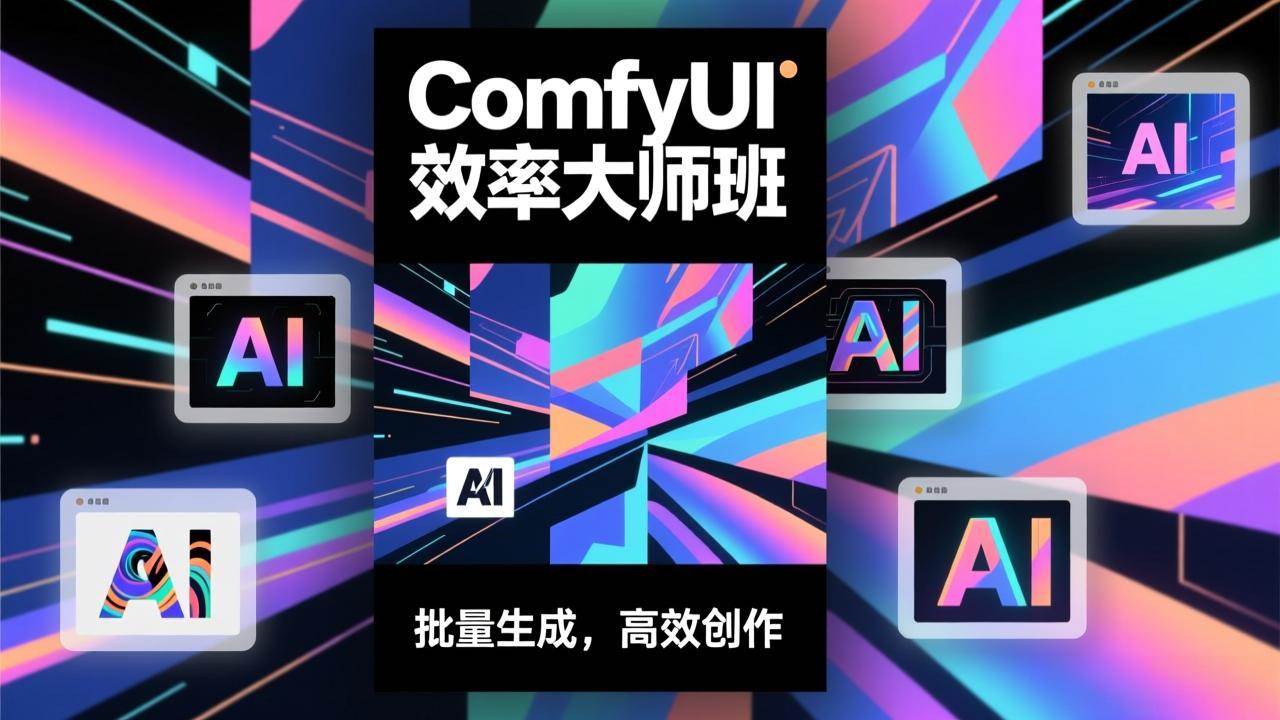 （17107期）ComfyUI效率大师班：工作流搭建，批量生成，将个人AI出图效率提升5-10倍，月接单收入1-3万-甄选网创