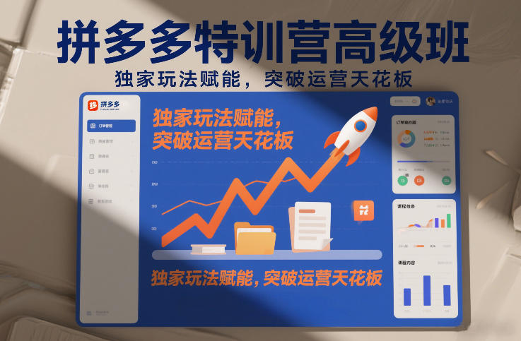 拼多多特训营高阶班，独家玩法赋能，突破运营天花板（更新26年1月）-甄选网创
