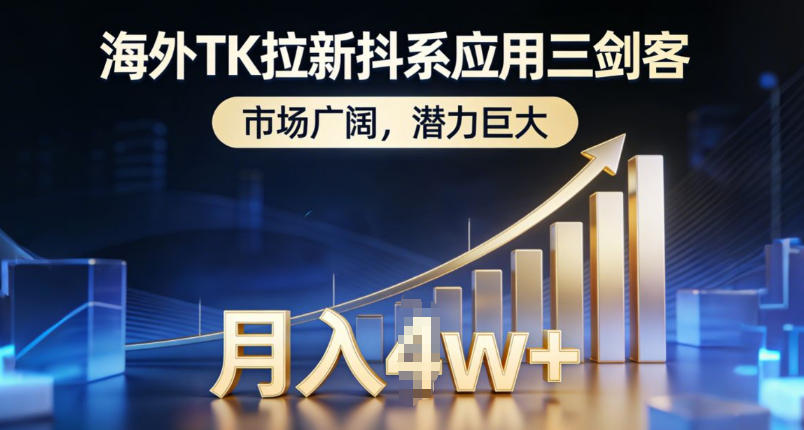 海外TK拉新抖系应用三剑客，市场广阔，潜力巨大，月入1w+-甄选网创