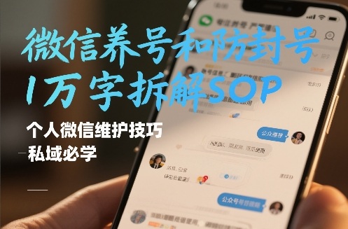 微信养号和防封号1万字拆解SOP，个人微信维护技巧，私域必学【文档】-甄选网创