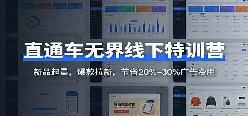 直通车无界线下特训营：新品起量，爆款拉新，节省20%-30%广告费用-甄选网创